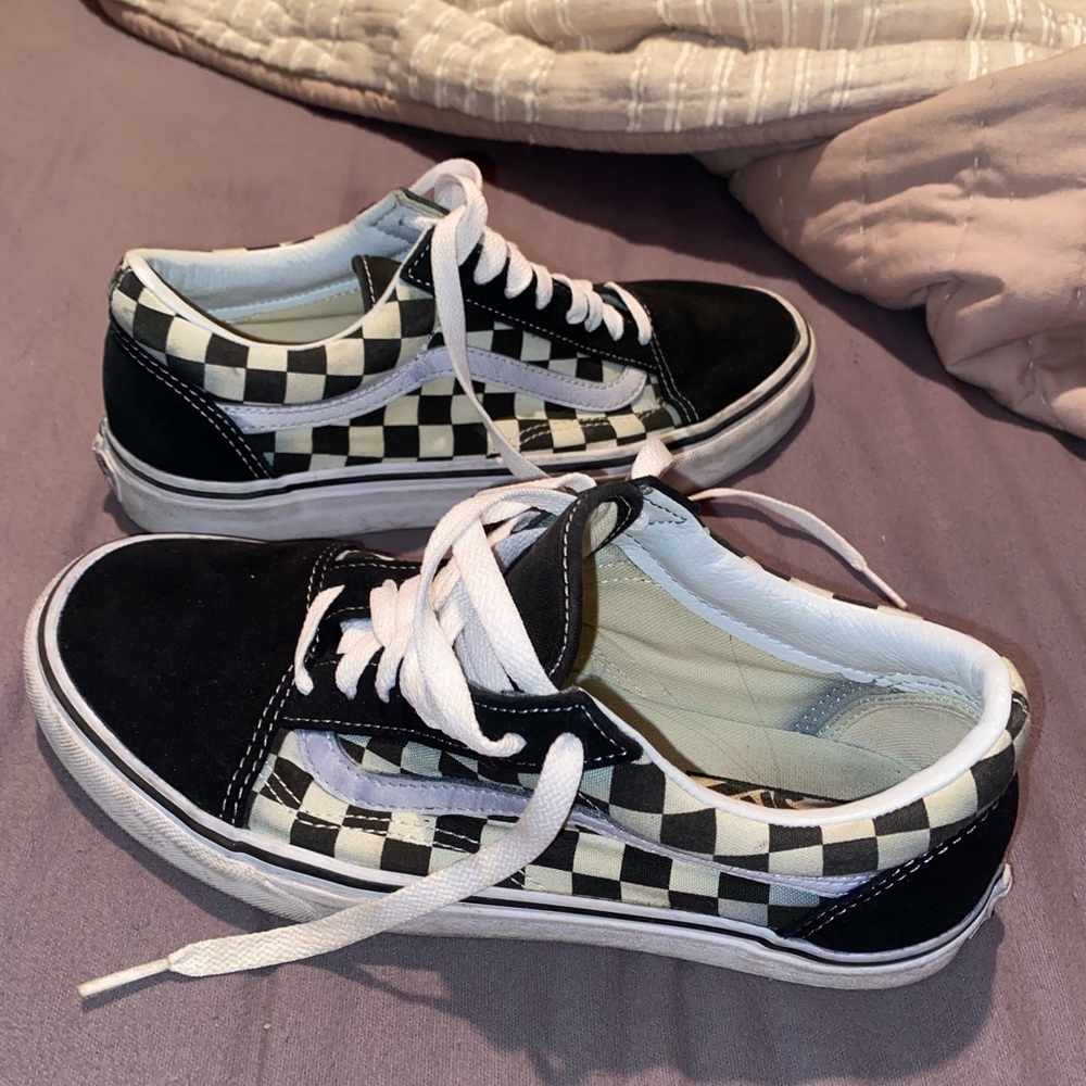 Checkered vans!